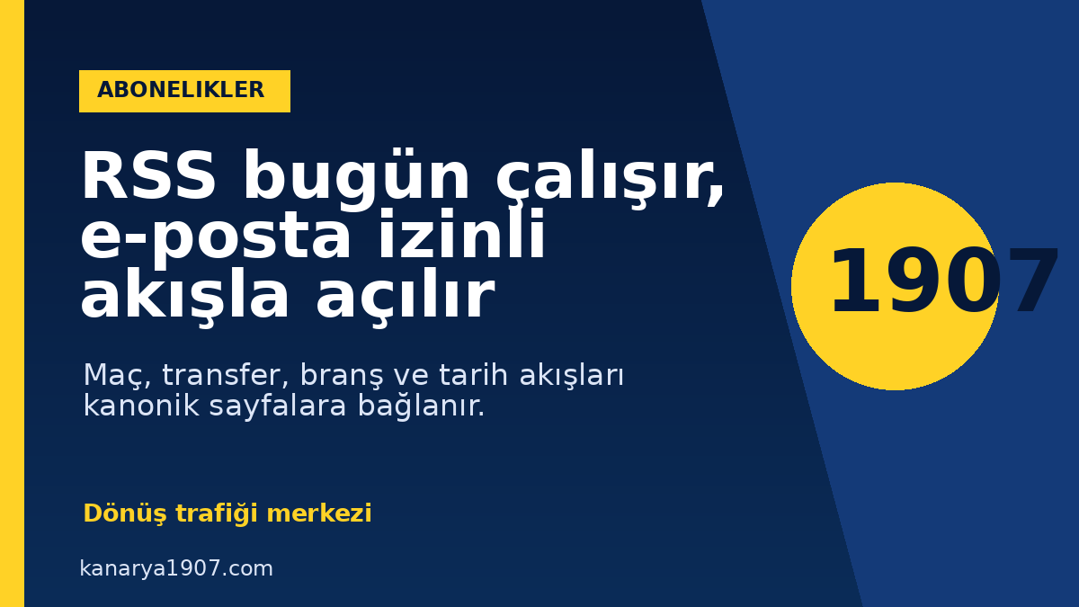 Kanarya1907 abonelikler, RSS ve maç uyarıları – Kanarya1907