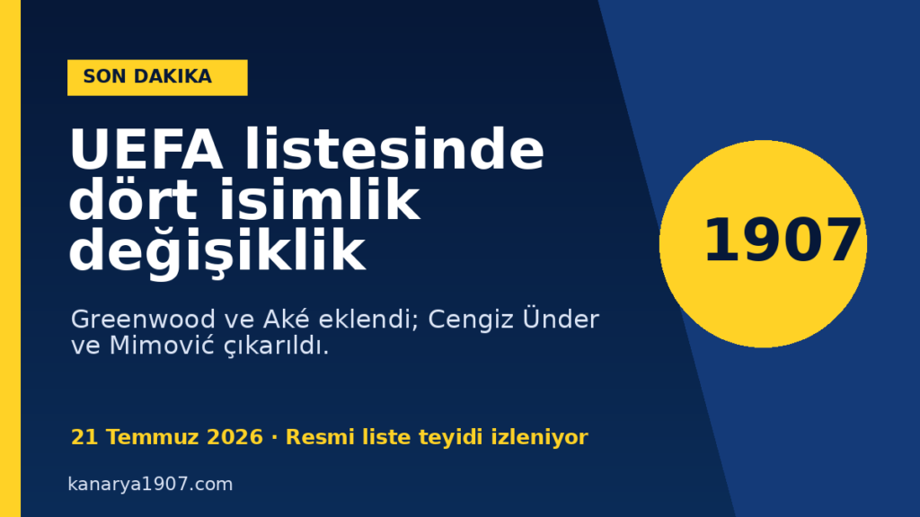 Mason Greenwood ve Nathan Aké eklendi; Cengiz Ünder ve Ognjen Mimović çıkarıldı