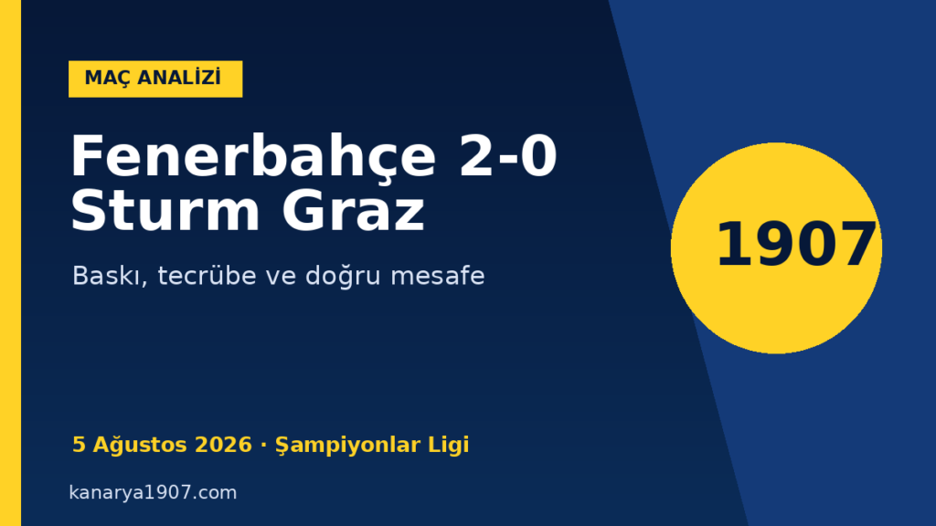 Fenerbahçe 2-0 Sturm Graz maç analizi sosyal kartı